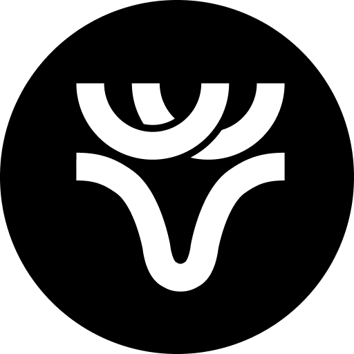 Logo on Black Round Background